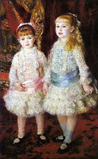 Pierre-Auguste Renoir Pink and Blue - The Cahen d'Anvers Girls France oil painting art